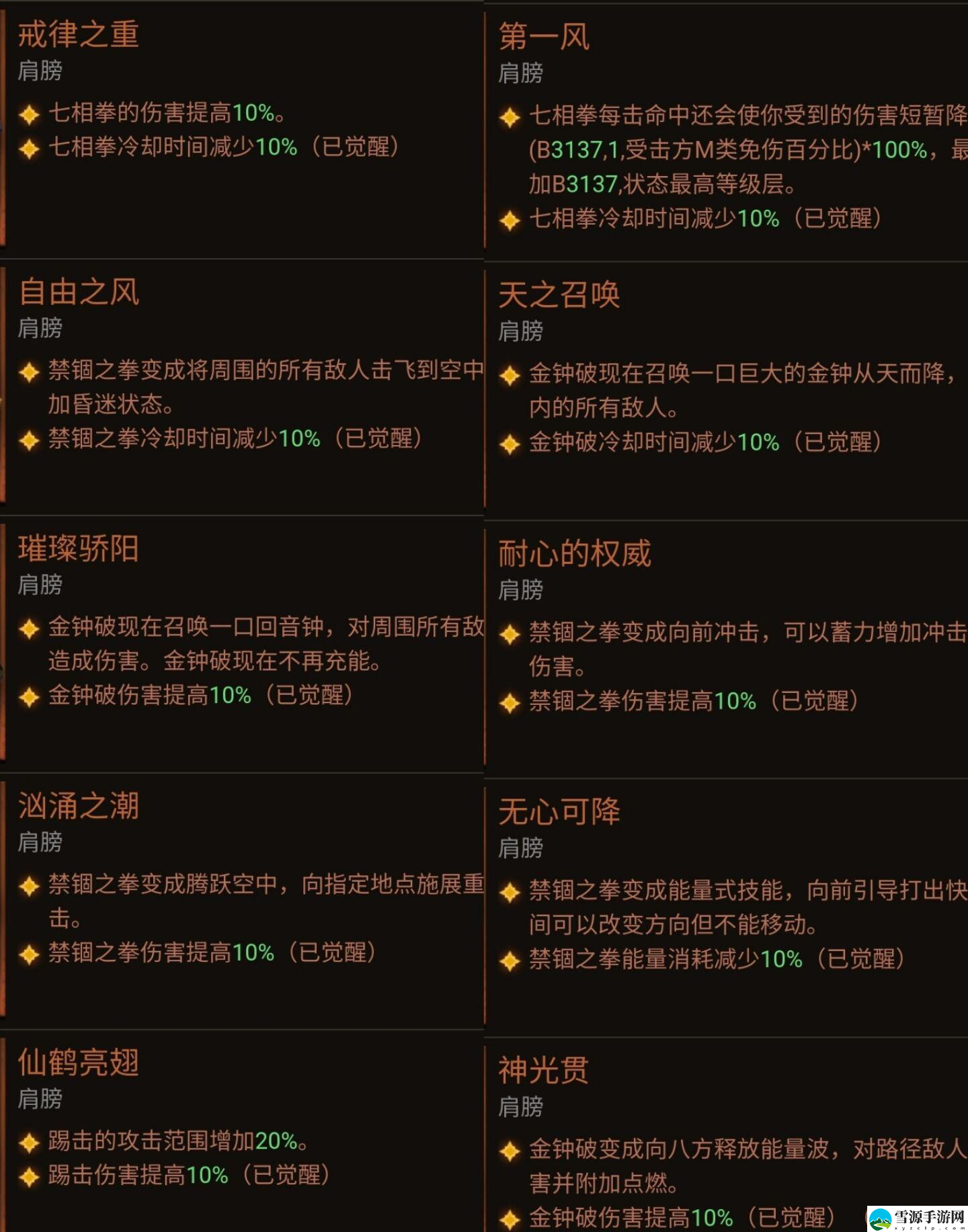暗黑破坏神不朽武僧装备觉醒效果如何