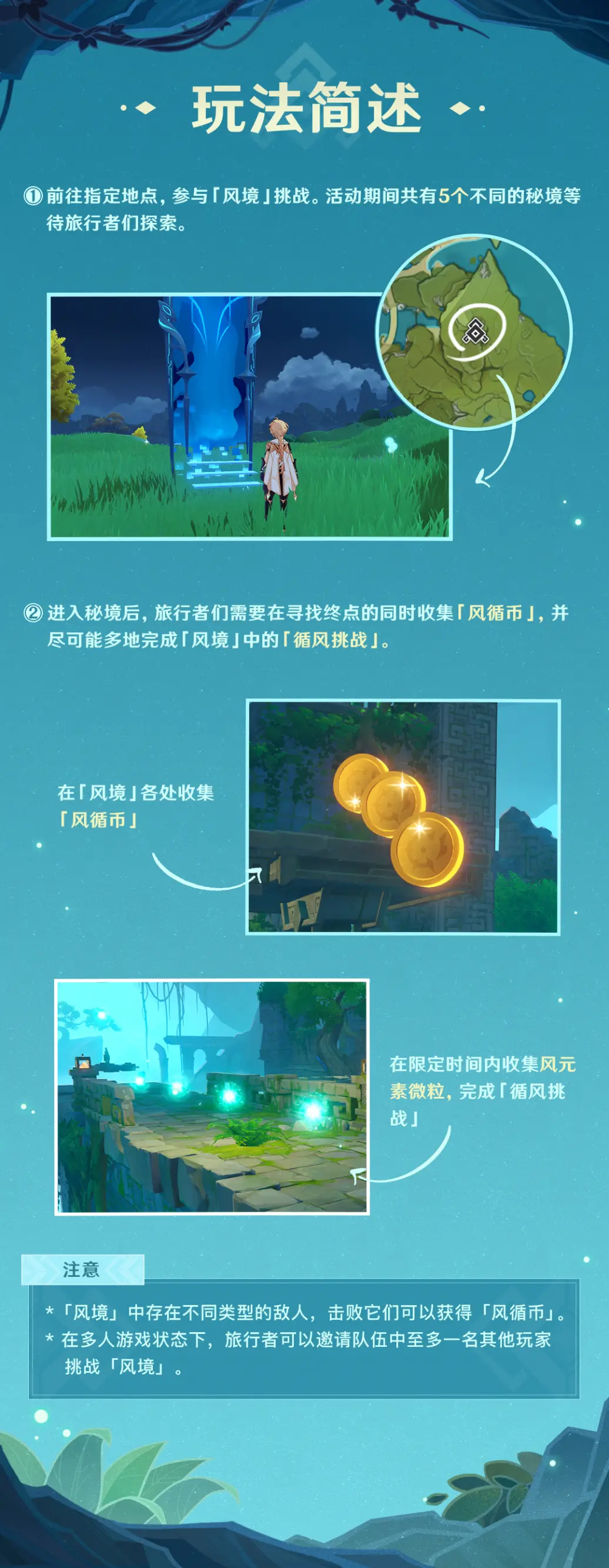 原神徇察五风风境秘境挑战怎么玩
