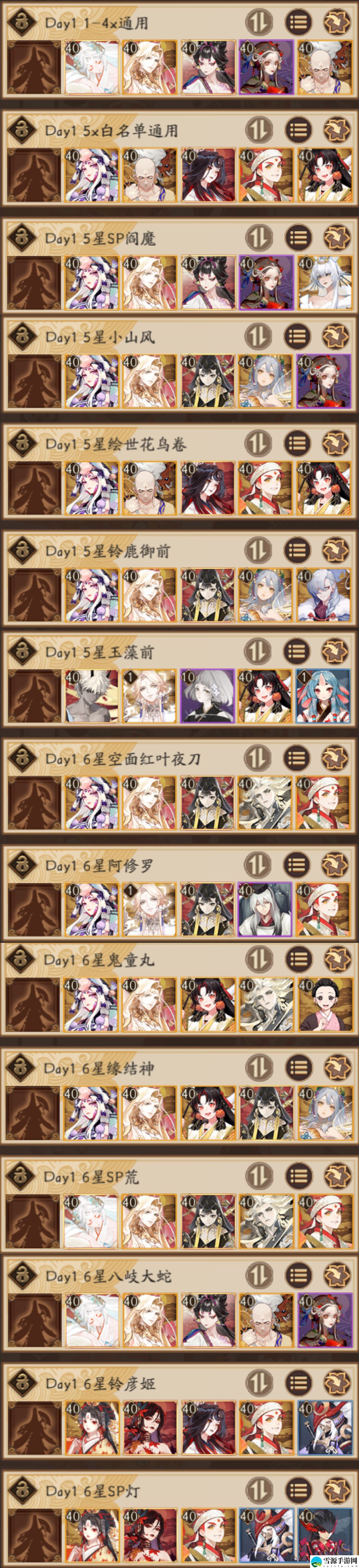 阴阳师超鬼王第一天阵容有哪些