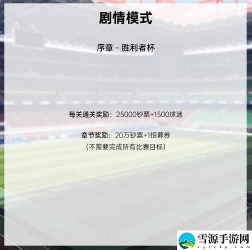 绿茵信仰剧情模式有哪些关卡