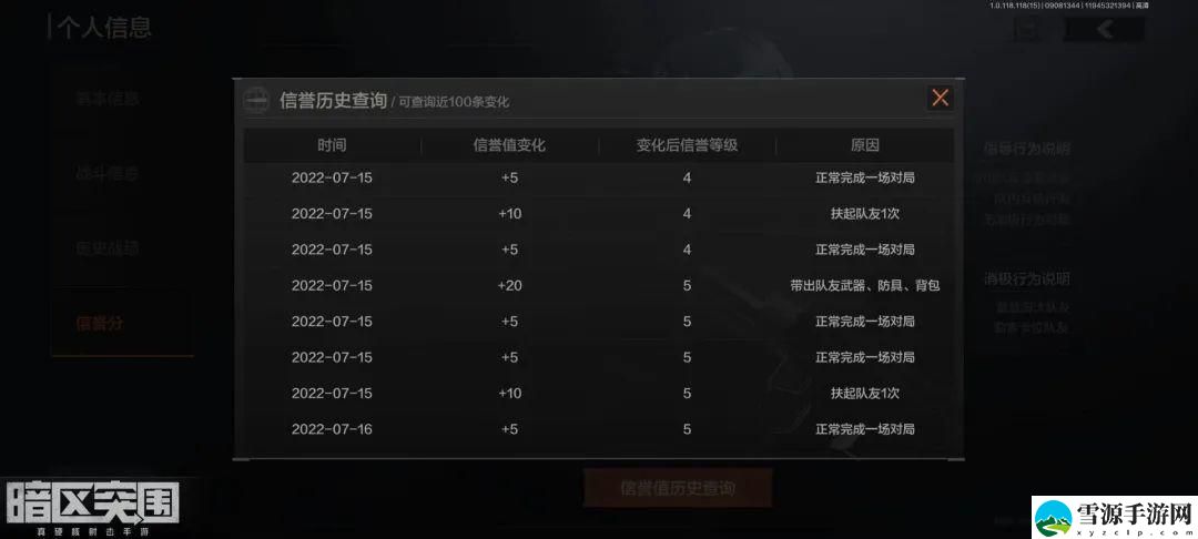 暗区突围信誉分有什么用