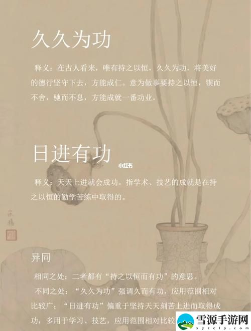 在追求卓越的道路上，“日日精进久久为功出自哪里”？